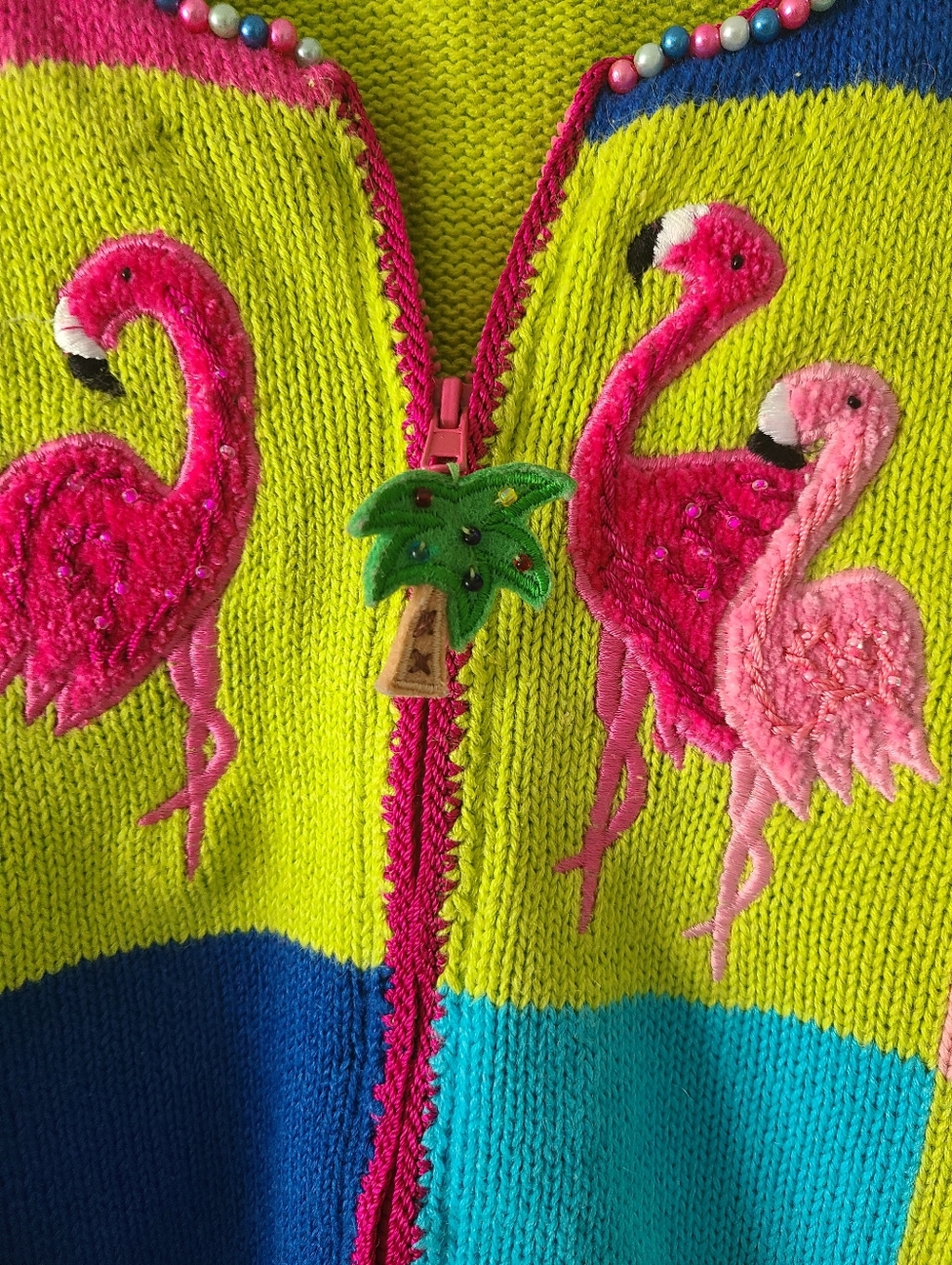 SALE! Jack B Quick Vintage Flamingo Sweater - Picture 5 of 8